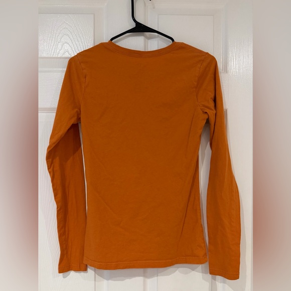 Burnt Orange Long Sleeve Texas Longhorns Tee Shirt Size M 100% Cotton Collegiate - Picture 2 of 6